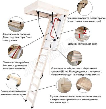 Чердачная лестница Oman Polar 600*1200*2800 Чердачная лестница Oman Polar 600*1200*2800