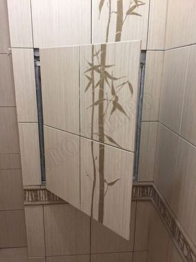 Люк под плитку Нажимной Секрет-Лайт 2 створки 750*550 Люк под плитку Нажимной Секрет-Лайт 2 створки 750*550