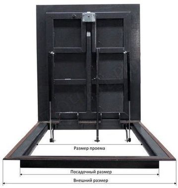 Напольный люк Дворник Уголок, стальной рифленый лист 500*2600 Напольный люк Дворник Уголок, стальной рифленый лист 500*2600