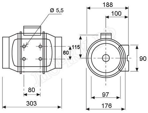 Вытяжной вентилятор канальный Soler & Palau TD250/100 230V 50 осевой Вытяжной вентилятор канальный Soler & Palau TD250/100 230V 50 осевой
